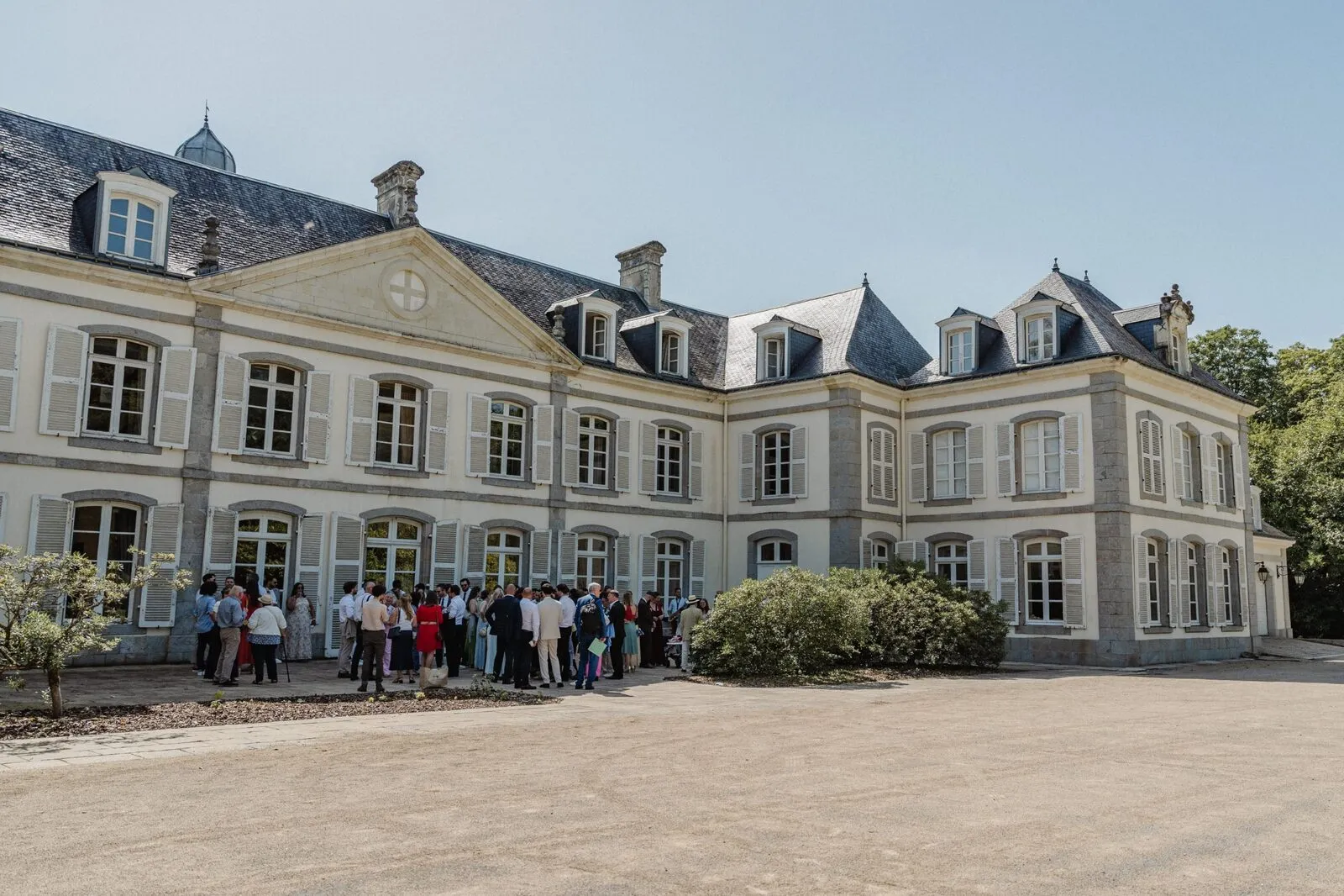Façade d'un château de réception